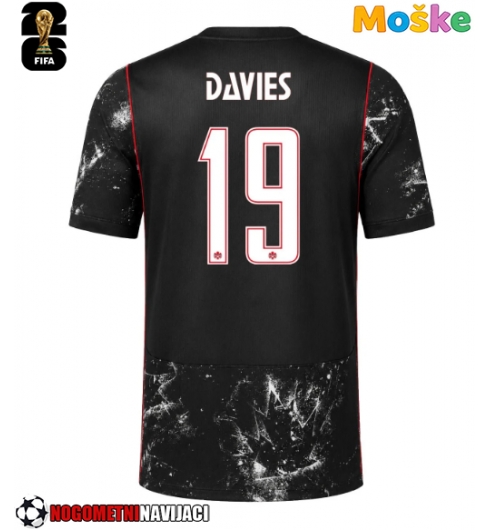 Moške Nogometnih dresov Kanada Alphonso Davies #19 Gostujoči SP 2026 Kratki rokavi Moške Nogometnih dresov Kanada Alphonso Davies #19 Gostujoči SP 2026 Kratki rokavi